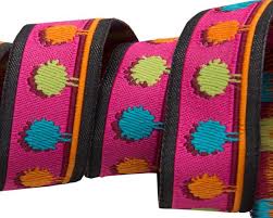 Multi-Colored Pompoms on Hot Pink - Odile Bailloeul - 7 |8"