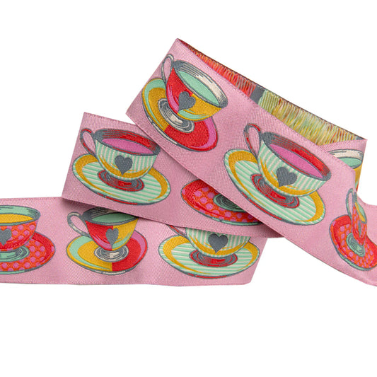 Big Tea Time Pink-1 1 |2"-Tula Pink Curiouser
