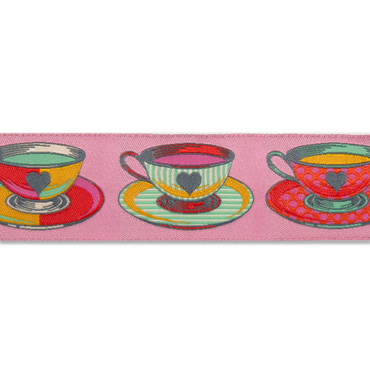 Big Tea Time Pink-1 1 |2"-Tula Pink Curiouser