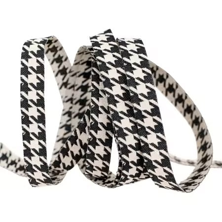 Ribbon | Hounds Tooth in Cream 3 |8in | Stacy Iest Hsu | Sold by the Yard 
# SIH-137-10MM-COL03