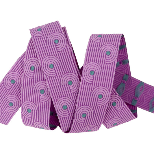 Ribbon | FIDDLEHEAD IN CARNATION - 7 |8" WIDTH - MYTHICAL BY STACY PETERSON - ONE YARD