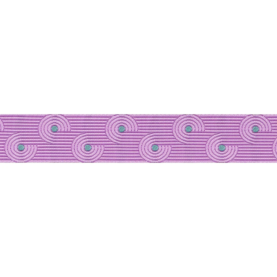 Ribbon | FIDDLEHEAD IN CARNATION - 7 |8" WIDTH - MYTHICAL BY STACY PETERSON - ONE YARD