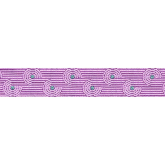 Ribbon | FIDDLEHEAD IN CARNATION - 7 |8" WIDTH - MYTHICAL BY STACY PETERSON - ONE YARD