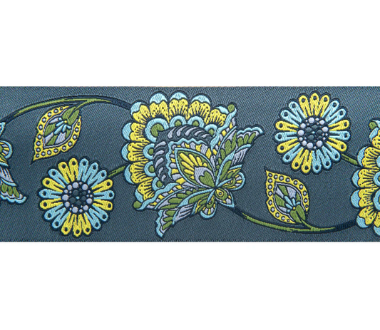 Jacobean flower indigo - Tula Pink - 2"