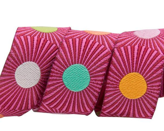Pink Stripes & Multi Colored Dots Ribbon
