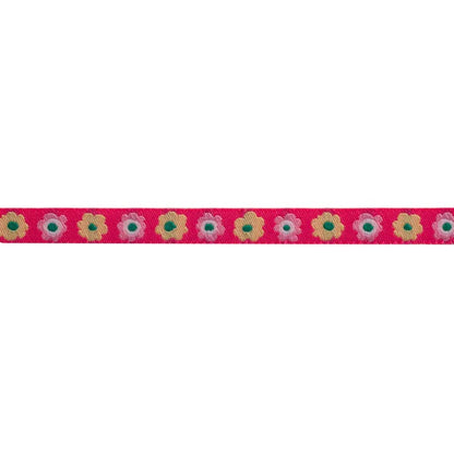Pink Narrow Flower Ribbon