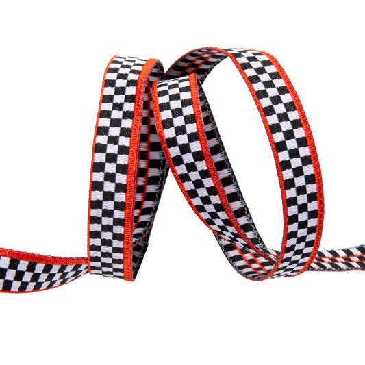 Tiny Checkerboard | Red Edges | Ribbon