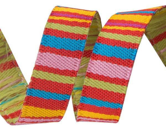 Red Fanciful Stripes Ribbon